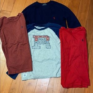 Set of 4 Long Sleeve Polo Ralph Lauren Boys Shirts